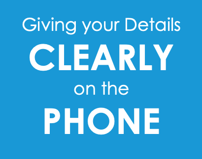 Giving Your Details Clearly on the Phone